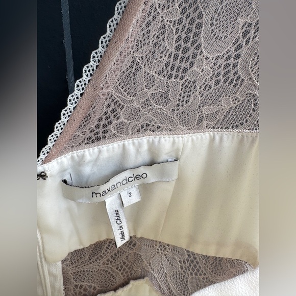 Max & Cleo Cream Lace Mini Dress - Picture 4 of 14